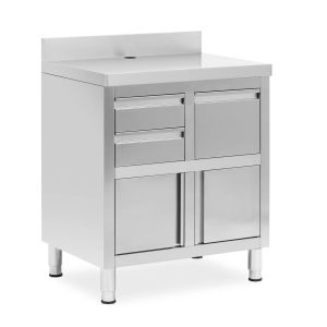Coffee Cabinet for Coffee Machine - 2 drawers - tilting container - backsplash - 60 x 82 x 95 cm