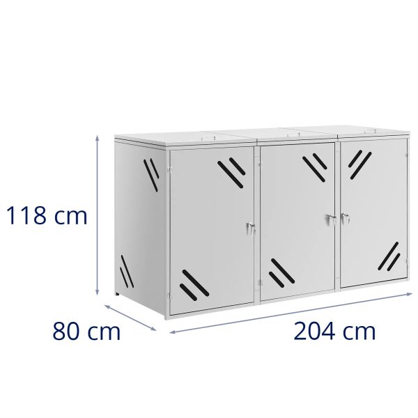 Wheelie Bin Storage - 3 x 240 l - air vents - Image 2